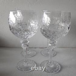 Rogaska Gallia Crystal Balloon Wine Goblet Glass (4)