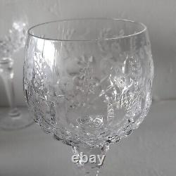 Rogaska Gallia Crystal Balloon Wine Goblet Glass (4)