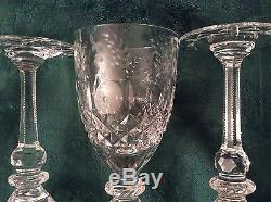 Rogaska Gallia Crystal Set of 8 Cut Crystal Wine Glasses Goblets 7-3/4