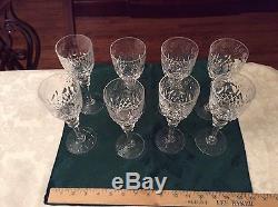 Rogaska Gallia Crystal Set of 8 Cut Crystal Wine Glasses Goblets 7-3/4