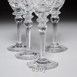 Rogaska Gallia Etched Cut Crystal Wine Water Goblet Glasses 7.75 4pc Lot