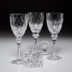 Rogaska Gallia Etched Cut Crystal Wine Water Goblet Glasses 7.75 4pc Lot