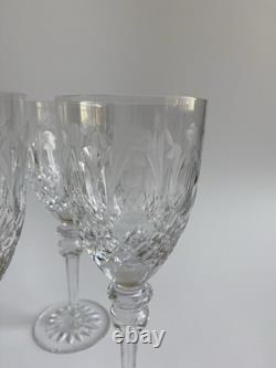 Rogaska Queen Cut Etched Crystal Wine Glasses Set of 4 Stamped 7 3/4H
