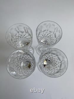 Rogaska Queen Cut Etched Crystal Wine Glasses Set of 4 Stamped 7 3/4H