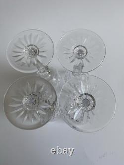 Rogaska Queen Cut Etched Crystal Wine Glasses Set of 4 Stamped 7 3/4H