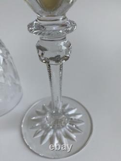 Rogaska Queen Cut Etched Crystal Wine Glasses Set of 4 Stamped 7 3/4H