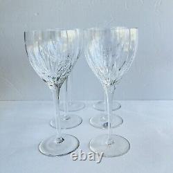 Rogaska SoHo Set Of 6 Crystal Wine Glasses Goblets READ