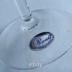 Rogaska SoHo Set Of 6 Crystal Wine Glasses Goblets READ