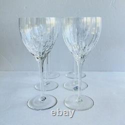 Rogaska SoHo Set Of 6 Crystal Wine Glasses Goblets READ