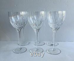 Rogaska SoHo Set Of 6 Crystal Wine Glasses Goblets READ