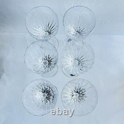 Rogaska SoHo Set Of 6 Crystal Wine Glasses Goblets READ