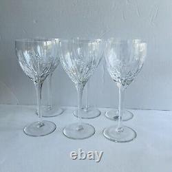 Rogaska SoHo Set Of 6 Crystal Wine Glasses Goblets READ