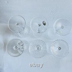 Rogaska SoHo Set Of 6 Crystal Wine Glasses Goblets READ