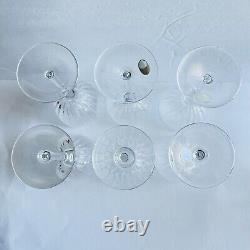 Rogaska SoHo Set Of 6 Crystal Wine Glasses Goblets READ