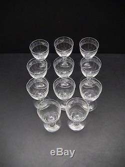 Rosenthal Crystal FLORENTINE Wine Glasses 4 1/4 / Set of 11 /Excellent