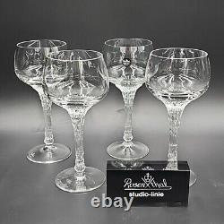 Rosenthal Crystal SPLIT Set(s) 4 Wine Glasses MINT UNUSED MCM