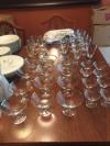 Rosenthal Signed Crystal Platinum Band Wine Sherbet And Martini Glasses 1960s
