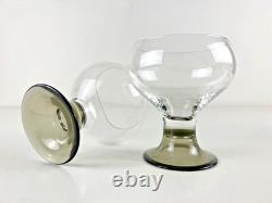 Rosenthal Studio Linie Romus Crystal Challis Smoke Foot Wine Glasses Set Of 8