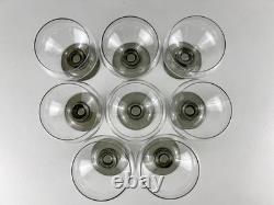 Rosenthal Studio Linie Romus Crystal Challis Smoke Foot Wine Glasses Set Of 8