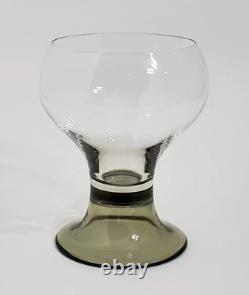 Rosenthal Studio Linie Romus Crystal Challis Smoke Foot Wine Glasses Set Of 8