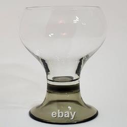 Rosenthal Studio Linie Romus Crystal Challis Smoke Foot Wine Glasses Set Of 8