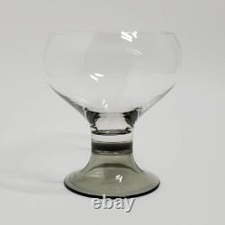Rosenthal Studio Linie Romus Crystal Challis Smoke Foot Wine Glasses Set Of 8