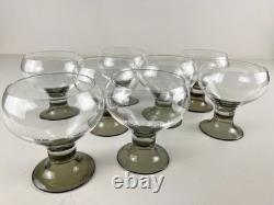Rosenthal Studio Linie Romus Crystal Challis Smoke Foot Wine Glasses Set Of 8