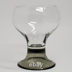 Rosenthal Studio Linie Romus Crystal Challis Smoke Foot Wine Glasses Set Of 8
