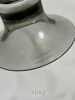 Rosenthal Studio Linie Romus Crystal Challis Smoke Foot Wine Glasses Set Of 8