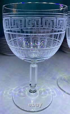 Rosenthal Versace MEANDRE Crystal Wine Goblet / Glass / Cup Vintage NO BOX