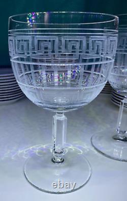 Rosenthal Versace MEANDRE Crystal Wine Goblet / Glass / Cup Vintage NO BOX