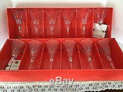 Royal Crystal Rock Novecento Clear Water Wine Sherry Glasses Italy Set of 12