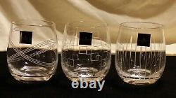 Royal Doulton Crystal Stemless Wine Glasses Set of 3