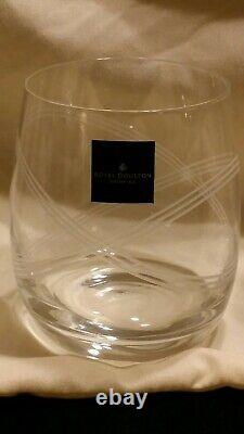 Royal Doulton Crystal Stemless Wine Glasses Set of 3