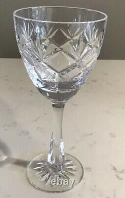 Royal Doulton English Cut Crystal Wine Glass /Goblet Stemmed Signed