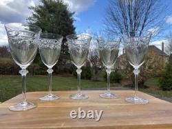 Royal Doulton Wellesley Crystal Wine Glasses - 8 oz 8.25 in TallSet Of 5