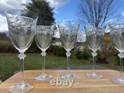 Royal Doulton Wellesley Crystal Wine Glasses - 8 oz 8.25 in TallSet Of 5