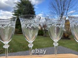 Royal Doulton Wellesley Crystal Wine Glasses - 8 oz 8.25 in TallSet Of 5