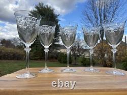 Royal Doulton Wellesley Crystal Wine Glasses - 8 oz 8.25 in TallSet Of 5