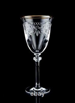 Royal Doulton Wellesley Gold Wine Glasses Set of 4 Elegant Vintage Crystal