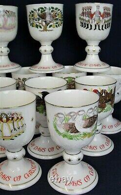 Royal Doulton limited edition 12 days of CHRISTMAS goblets full set 1 12