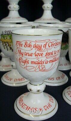 Royal Doulton limited edition 12 days of CHRISTMAS goblets full set 1 12