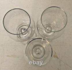 SASAKI Silhouette Set Of 3 Tall Wine Glasses Air Bubble Stems 10 5/8 Tall EUC