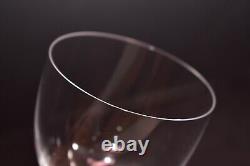 SET 2 Lalique Langeais French Crystal Wine Glass Goblet discontinued clear 4.75