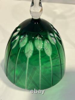 SET (2) Murano Crystal Wine Glasses Emerald Green? Purchased Italy Artist AUTO SET (2) Murano Crystal Wine Glasses Emerald Green? Purchased Italy Artist AUTO