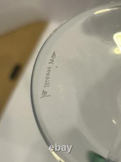 SET (2) Murano Crystal Wine Glasses Emerald Green? Purchased Italy Artist AUTO SET (2) Murano Crystal Wine Glasses Emerald Green? Purchased Italy Artist AUTO