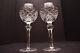 SET 2 Waterford Crystal Wine Hock Powerscourt Wine Glasses Goblets Stems 7.5