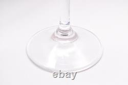 SET 4 BOHEMIAN CZECH CUT TO CLEAR CRYSTAL Wine GLASSES Goblets Cobalt Blue
