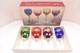 SET 4 BOHEMIAN CZECH CUT TO CLEAR Hock Wine GLASSES Goblets Multicolor NOS w BOX