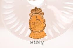 SET 4 BOHEMIAN CZECH CUT TO CLEAR Hock Wine GLASSES Goblets Multicolor NOS w BOX